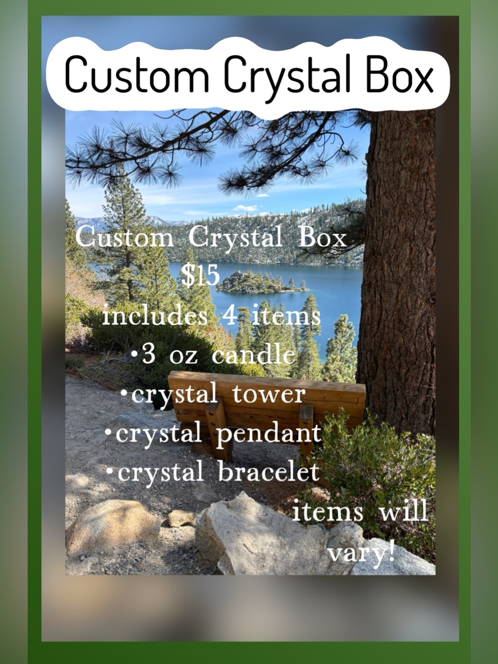 $15 Custom Crystal Box: Candle, Crystal, Jewelry